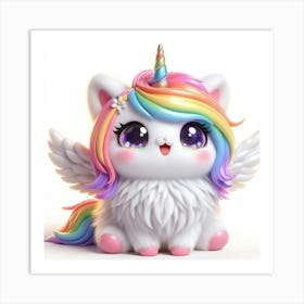 Unicorn Cat, caticorn 4 Art Print