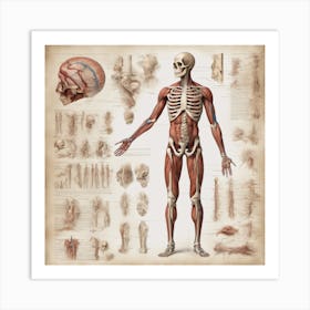 442160 A High Detail Image Of The Human Muscular And Skel Xl 1024 V1 0 Art Print