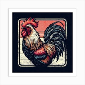 Rooster Illustration Art Print