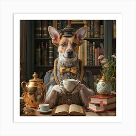 Dog & A Teapot Art Print