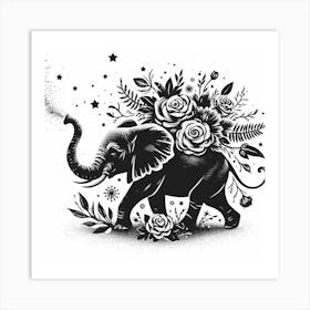 Illustration Elephant 6 Art Print