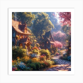 Fairytale Village 5 Art Print