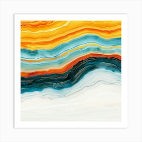 Abstract Agate Painting Art Print