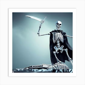 Skeleton With Sword 14 Art Print