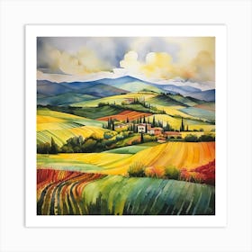 Luminous Landscapes: Abstract Italian Impressions Art Print