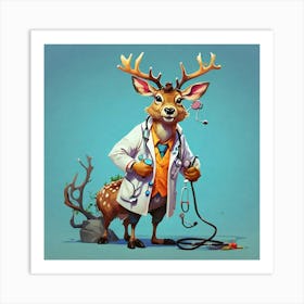 Doctor Deer Art Print