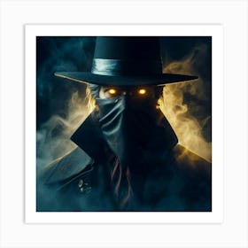 Man In Black Hat Art Print