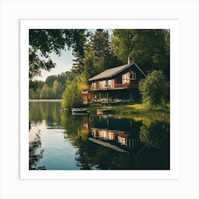 House On The Lake 10 Art Print