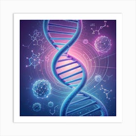 DNA Double Helix - 5 Art Print