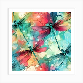 Dragonflies 24 Art Print