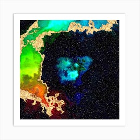 100 Nebulas in Space with Stars Abstract n.116 Art Print