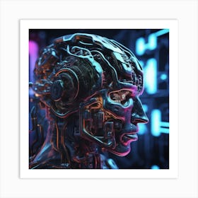 Cyborg Head 37 Art Print