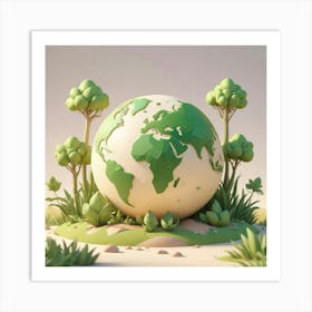 3d Earth Art Print