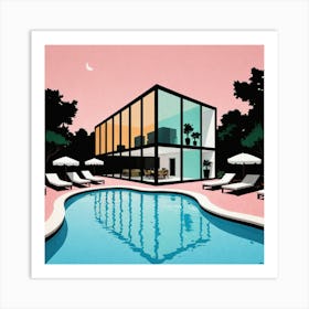 Pool House 1 Art Print