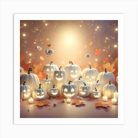 Pumpkins and Light Art Print