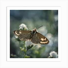 Butterfly On A Flower 3 Art Print