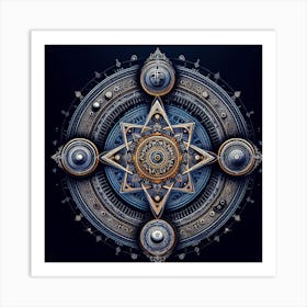 Lilith Sri Yantra With Intention Of Enlightenment, Spiritual Power, Wealth, Harmony, Peace 2 Art Print