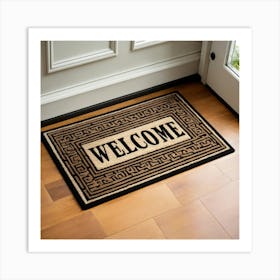 A Photo Of A Door Mat With A Welcome Mat Pattern 5 Art Print