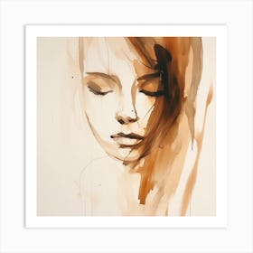 Woman'S Face 2 Art Print