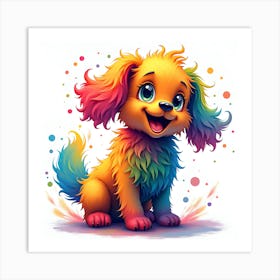 Rainbow Dog Art Print