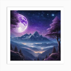 Full Moon In The Sky Art Print