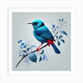 Blue Bird 3 Art Print