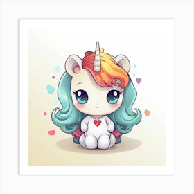 Cute Unicorn 783 Art Print