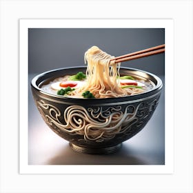 Asian Noodle Soup Art Print