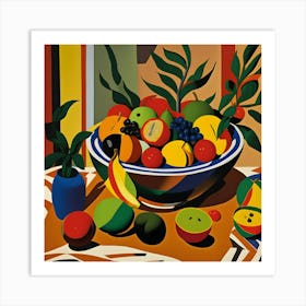 Abstract Fruit Bowl 1 Art Print