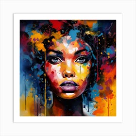 Colorful Woman 1 Art Print