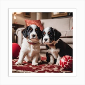 Bernese Mountain Dog Puppies Art Print