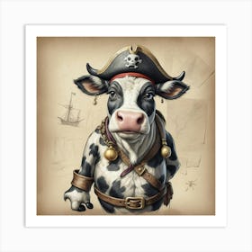 Pirate Cow 1 Art Print