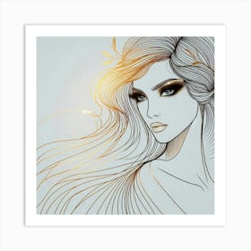 A lady 2 Art Print