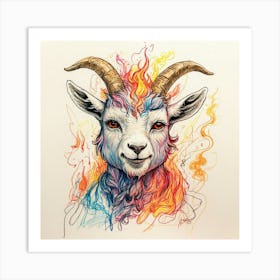 Goat Of Fire 31 Art Print