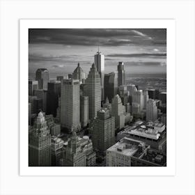 Black And White Cityscape Art Print