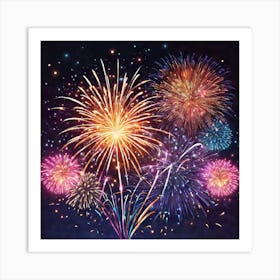 Fireworks In The Sky 21 Art Print