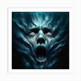 Submerged scream Art Print