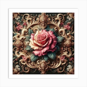 Roses In A Frame Art Print