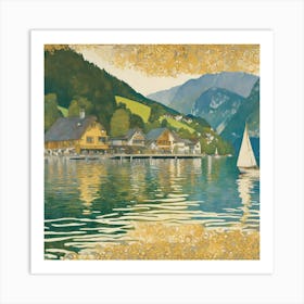 On Lake Attersee, Gustav Klimt 22 Art Print