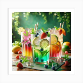 Colorful Drinks 1 Art Print