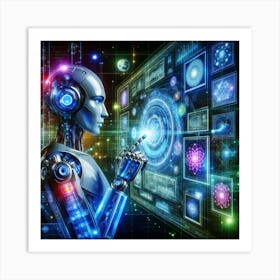 Futuristic Robot Art Print