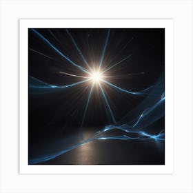 Abstract Light Rays Art Print