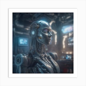 Futuristic Woman 51 Art Print