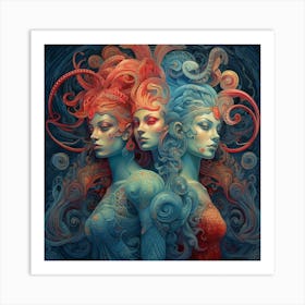 Ethereal Women Art Print