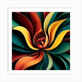 Abstract Flower Art Print