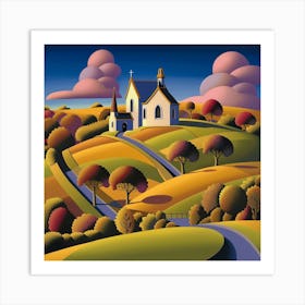 Church On The Hill 1 Art Print