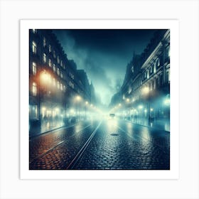 Street At Night Art Print