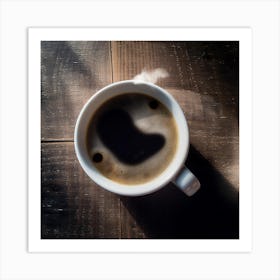 Heart Shaped Coffee Art Print