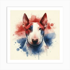 Watercolor Bull Terrier 2 Art Print