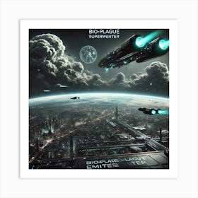 A Futuristic Scene Showing The Bio Plague Emitter, Art Print